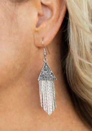 Pyramid SHEEN Silver Earrings