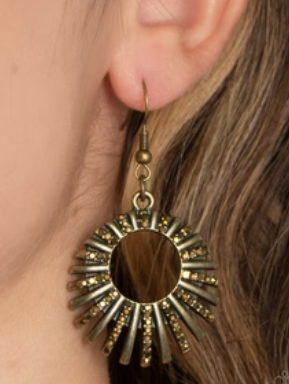 Rebel Resplendence Brass Earrings