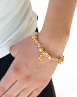 Right On The Romance Gold Stretech Bracelet