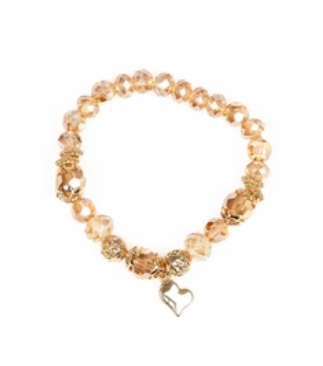 Right On The Romance Gold Stretech Bracelet