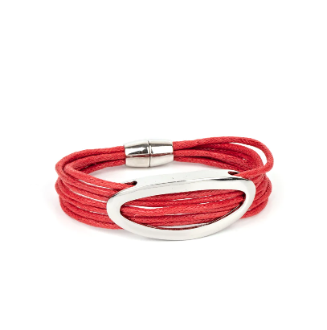 Corded Couture Red Bracelet