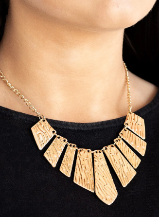 Textured Tigress Gold Necklace