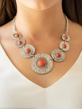 Tiger Trap Orange Necklace