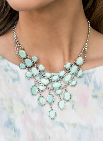 Serene Gleam Blue Necklace