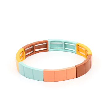 Material Movement Multi-Colored Stretch Bracelet