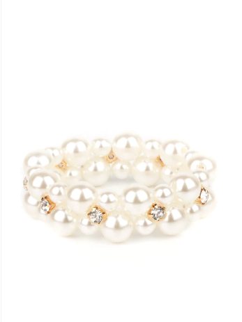 Flirt Alert White Stretch Bracelet