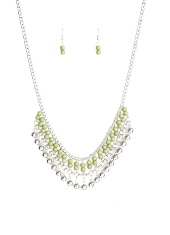 Beaded Bliss Green Necklace