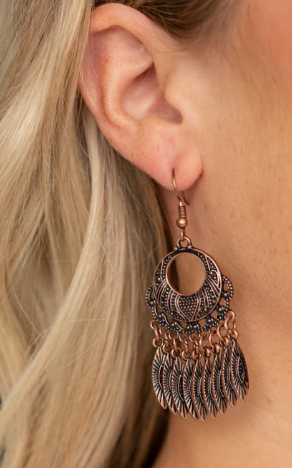 Country Chimes Copper Earrings