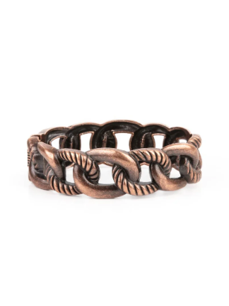 Bold Move Copper Bangle Bracelet