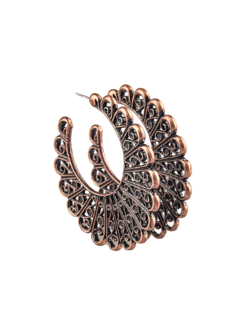 Funky Flirt Copper Hoop Earrings