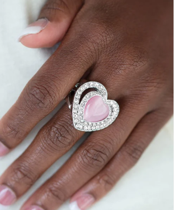 What The Heart Wants Pink Moonstone Ring