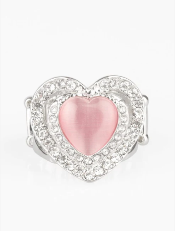 What The Heart Wants Pink Moonstone Ring