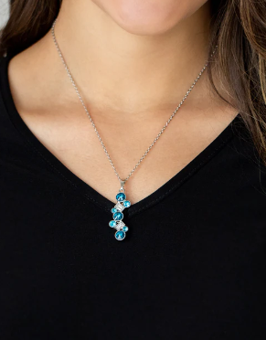 Classically Clustered Blue Necklace