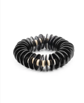 Caribbean Reels Black Stretch Bracelet