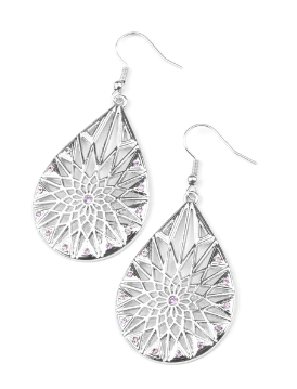 Icy Mosaic Purple Earrings