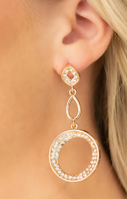 On The Glamour Scene Gold Earrings