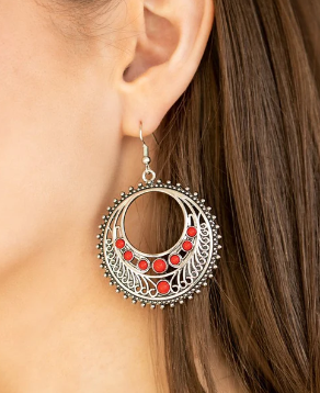 Boho Bliss Red Earrings