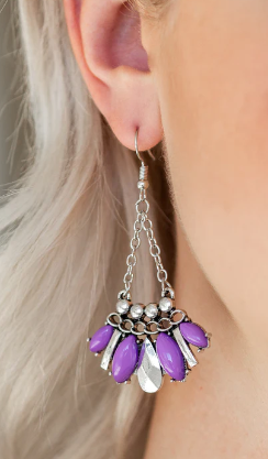 Terra Tribe Purple Earrings