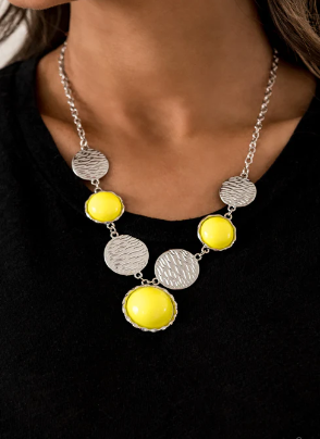 Bohemian Bombshell Yellow Necklace