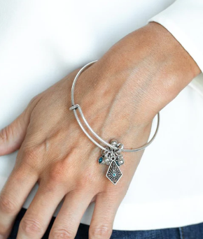 Treasure Charms Blue Bangle Bracelet