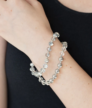 Millennial Grandeur White Stretch Bracelet