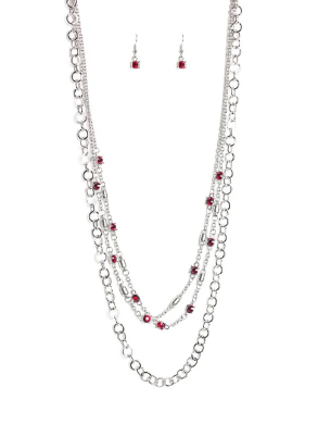 Metro Mixer Red Necklace