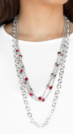 Metro Mixer Red Necklace