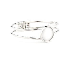 Winning Glow White Moonstone Hinge Bracelet