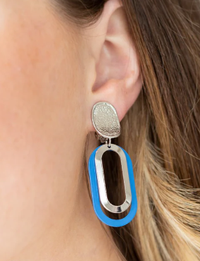 Melrose Mystery Blue Clip-On Earrings