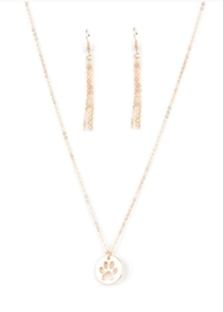 Think PAW-sitive Gold Necklace