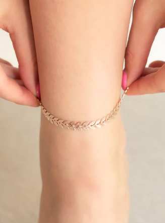 West Coast Goddess Rose Gold Anklet