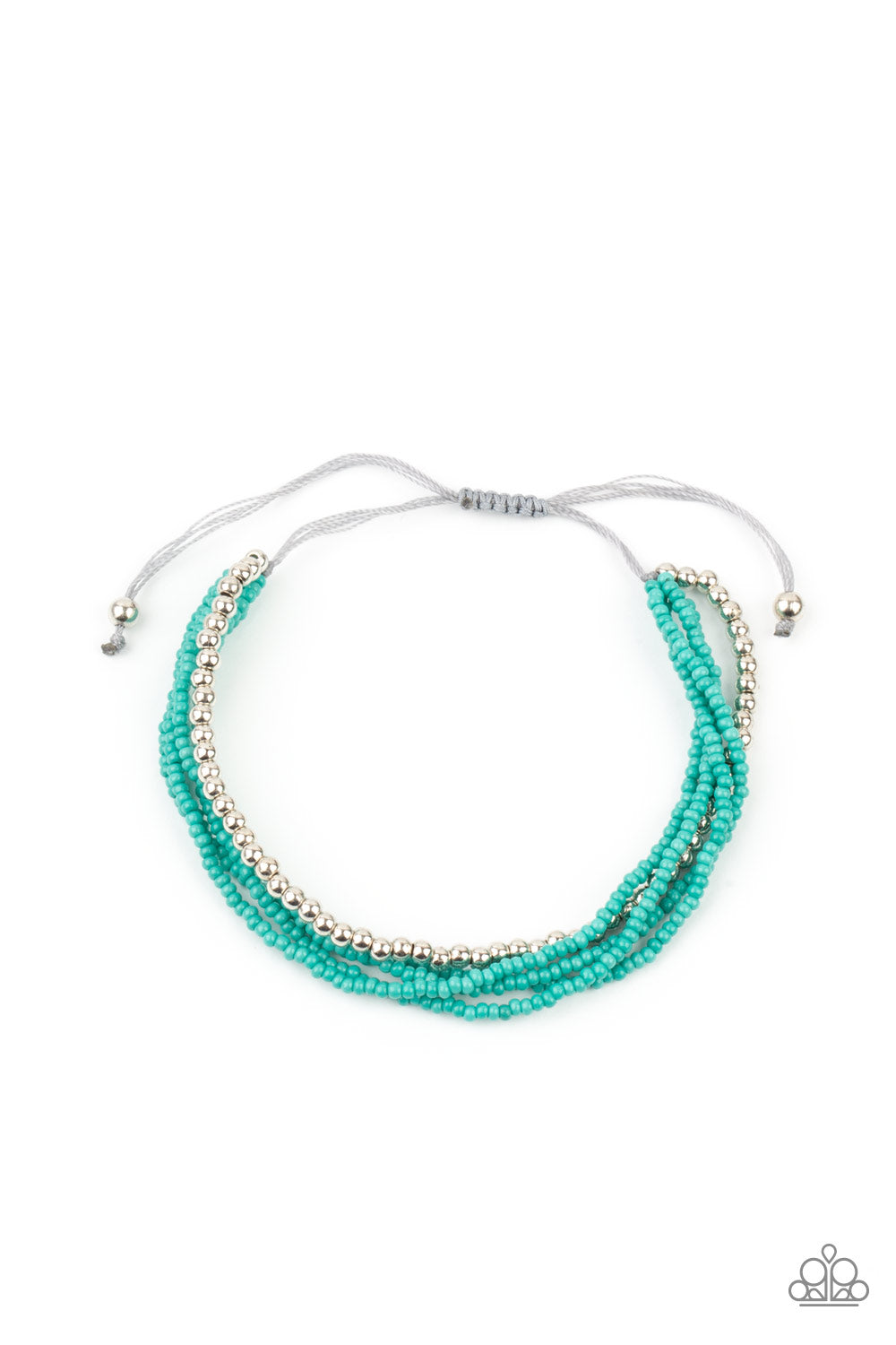 All Beaded Up Blue Pull-Tie Bracelet