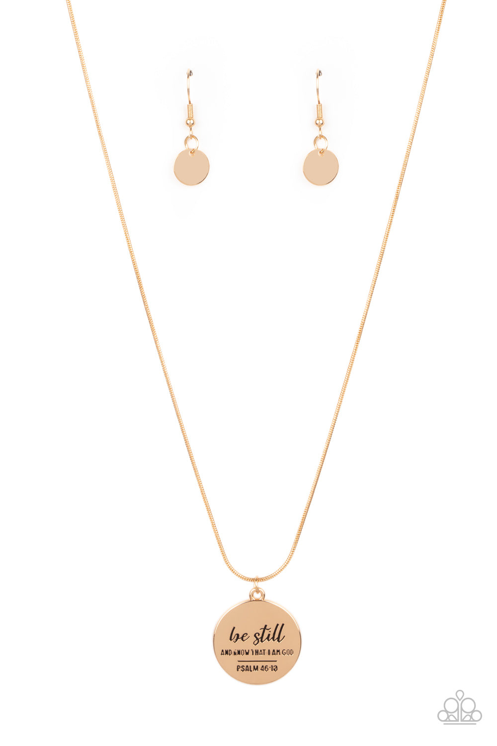 Be Still Inspirational Gold Necklace