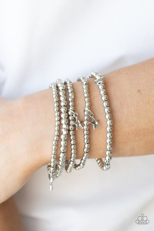 American All-Star Silver Stretch Bracelet