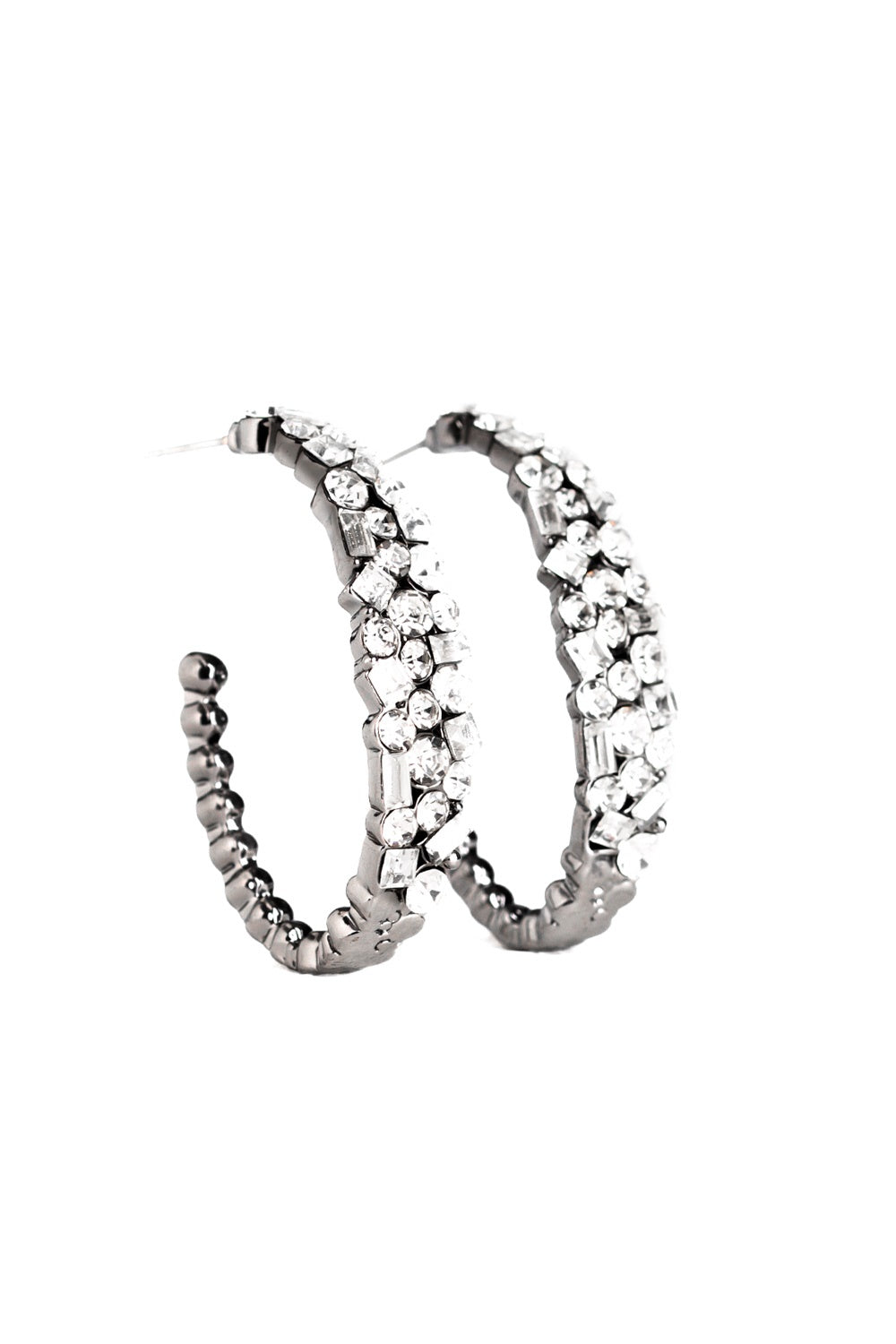 A GLITZY Conscience Black Hoop Earrings