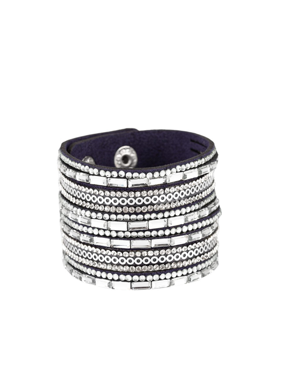 A Wait And SEQUIN Attitude Blue Single Wrap Bracelet