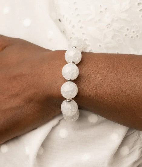 Arctic Affluence White Stretch Bracelet