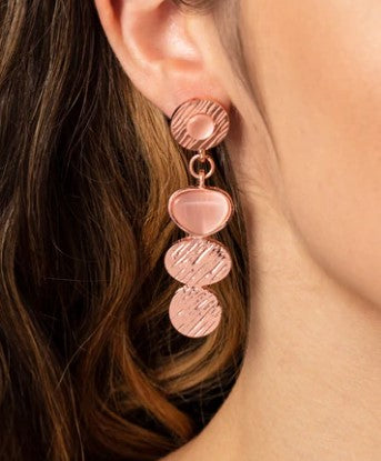 Asymmetrical Appeal Copper Post Earrings