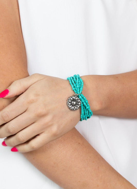 Badlands Botany Blue Stretch Bracelet