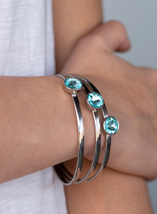 Be All You Can BEDAZZLE Blue Bracelet