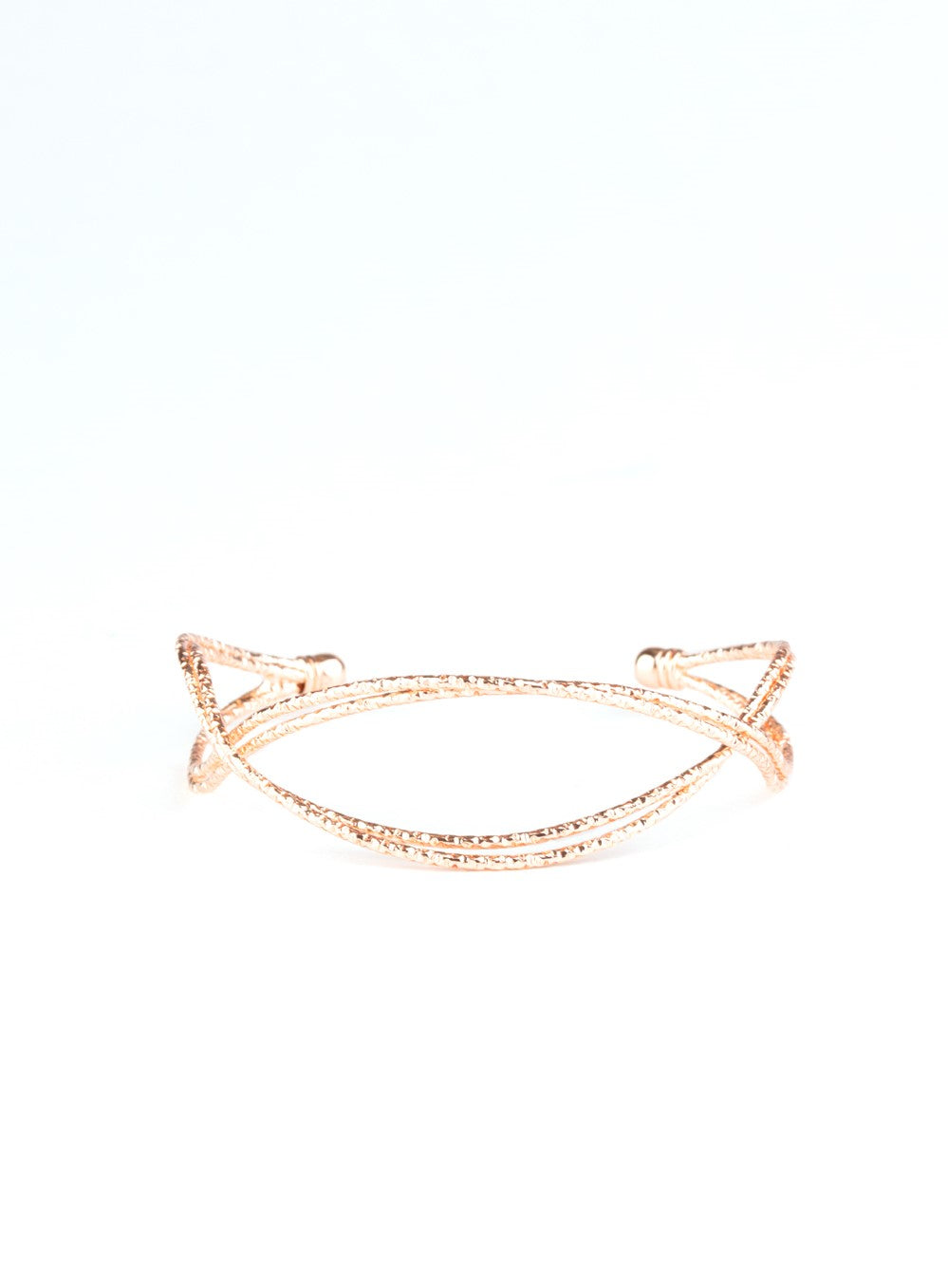 Bending Over Backwards Rose Gold Cuff Bracelet