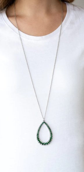 Big Ticket Twinkle Green Necklace