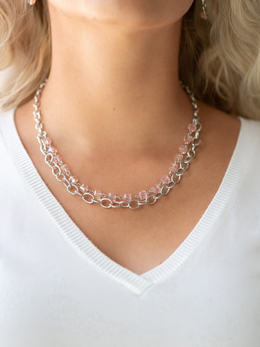 Block Party Princess Pink Necklace