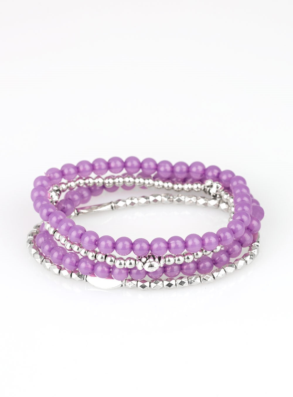 Blooming Buttercups Purple Stretch Bracelet