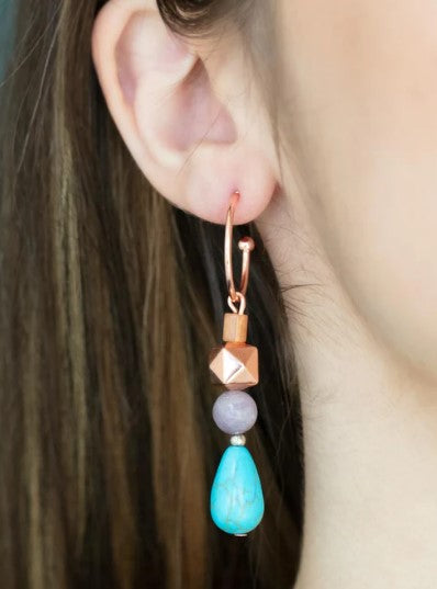 Boulevard Stroll Copper Hoop Earrings