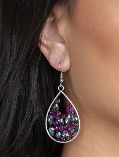 Cash Or Crystal? Purple Earrings