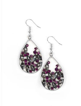 Cash Or Crystal? Purple Earrings