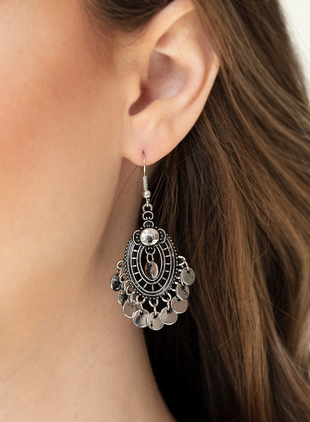 Chime Chic Silver Earrings