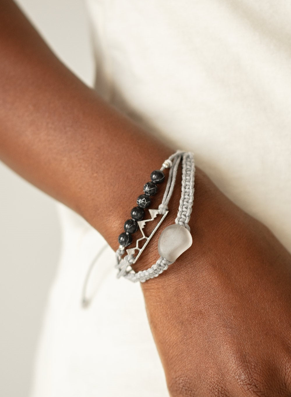 Climbing Mountains Black Urban Bracelet