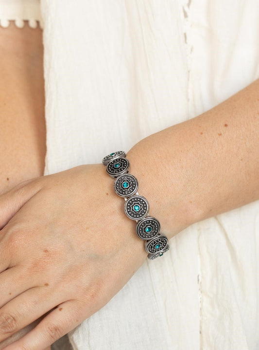 Colorfully Celestial Blue Stretch Bracelet